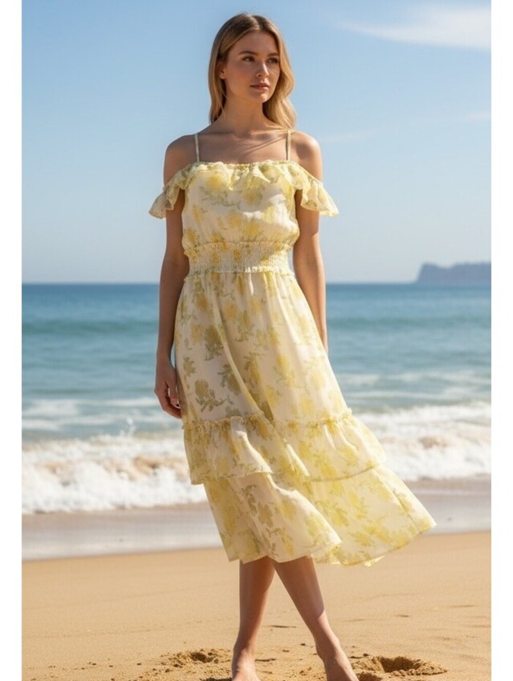NWT Layered with love M floral Burnout  maxi dress [COPY]